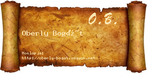 Oberly Bogát névjegykártya